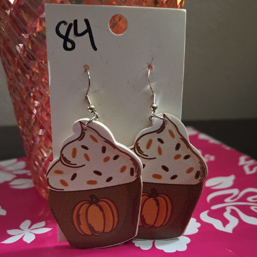 Pumpkin Cupcake Earrings